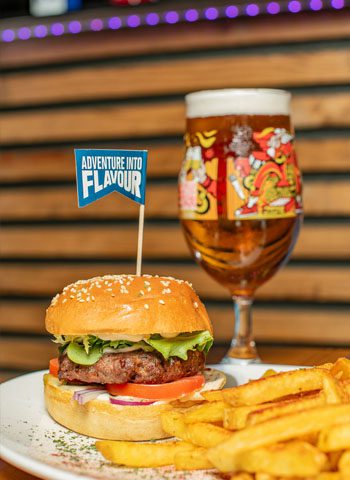 BEER AND BURGER PHOTO by Bervan Cockerill